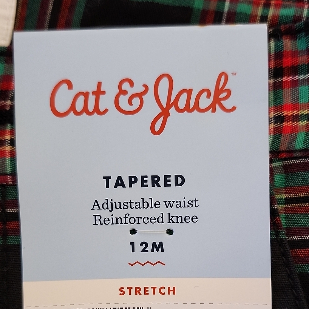 Cat & Jack Red and Black Formal Pants - Picture 2 of 9